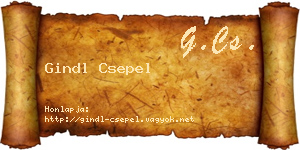 Gindl Csepel névjegykártya